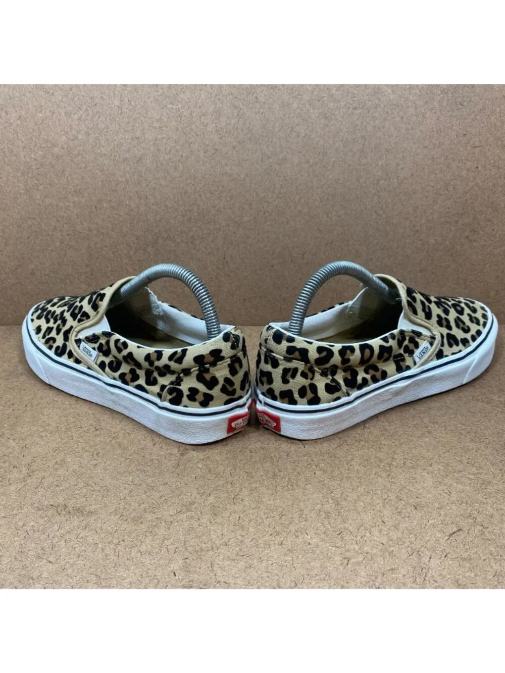 Vans Slip-On Leopard Print Canvas Shoes Womens Size 9 Casual Skate Sneakers